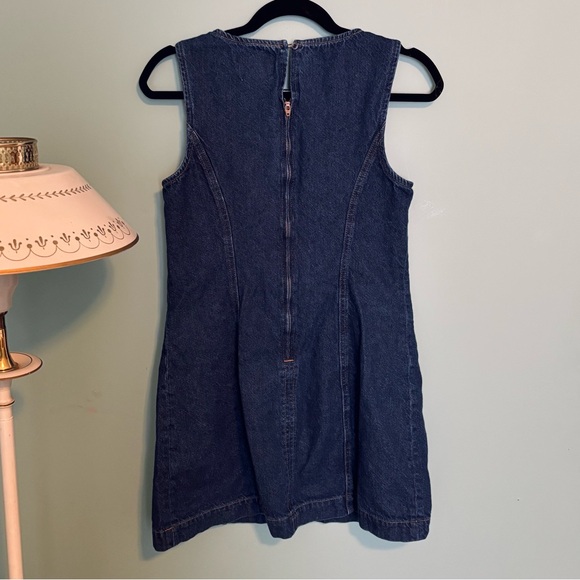 Reformation Citron Dark Blue Denim Sleeveless Mini Dress - Picture 10 of 10